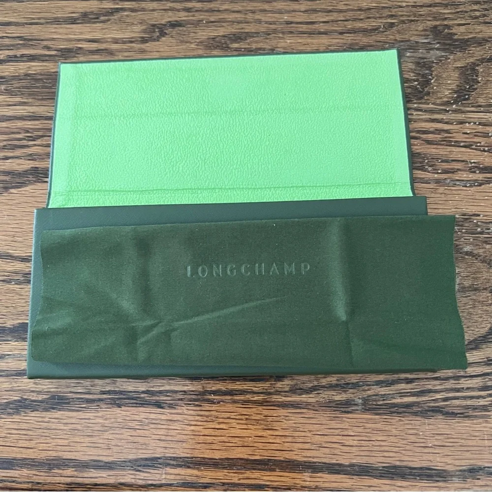 Longchamp Green Folding Glasses Case